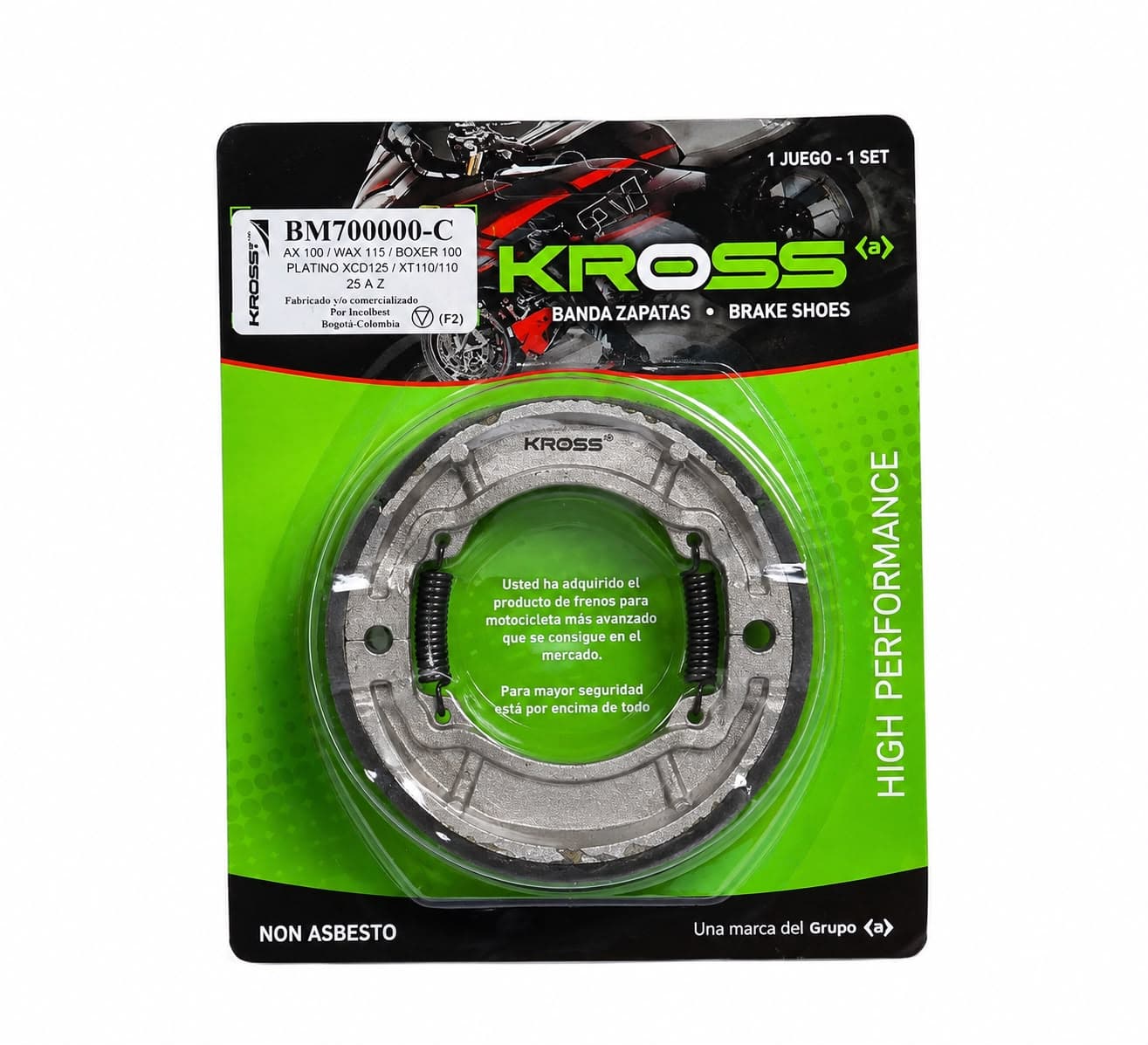 Banda de Freno AX100 / WAX115 / Boxer 100 / Platino 125 / CT125 / XT110 Kross